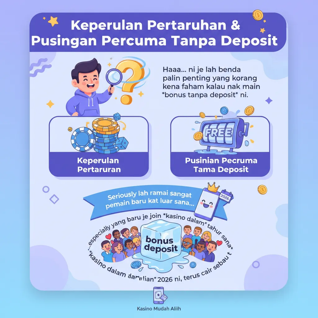 Keperluan Pertaruhan & Pusingan Percuma Tanpa Deposit